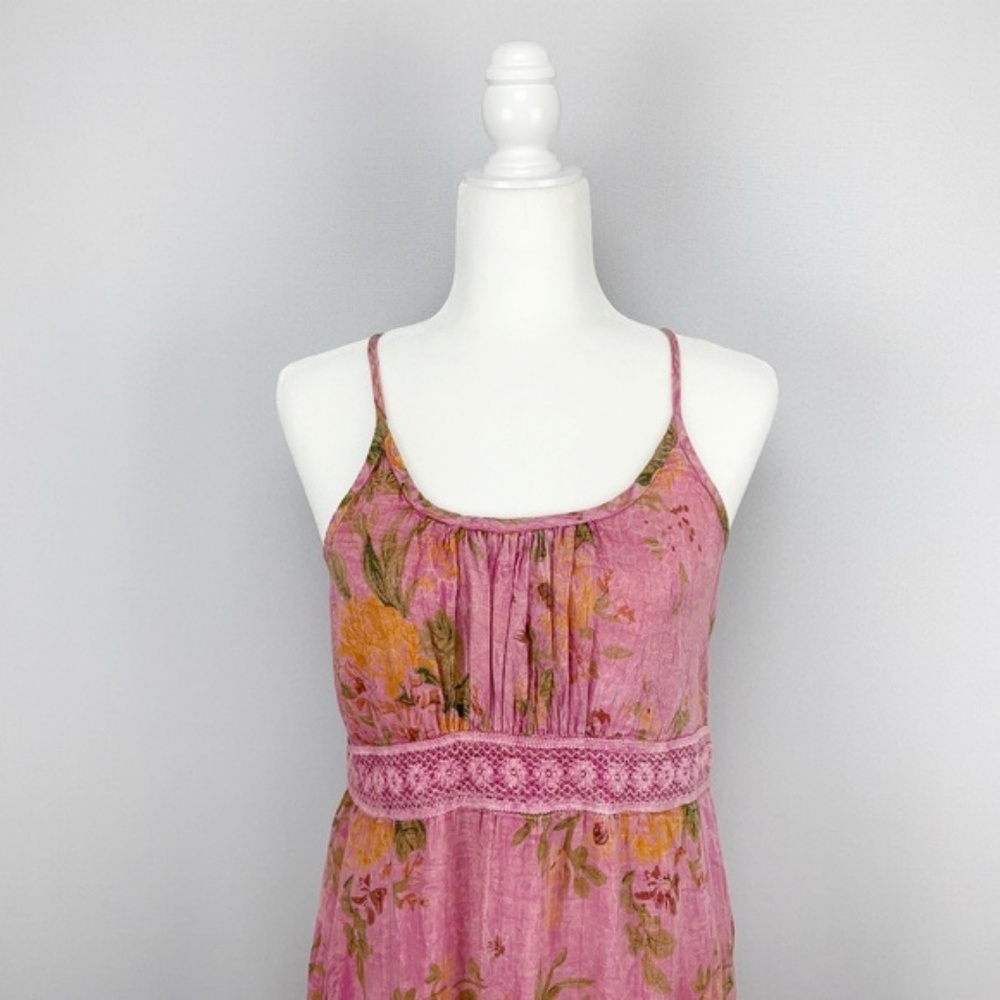 100% Cotton Boho Floral Ruffle Tiered Maxi Dress - Picture 3 of 10